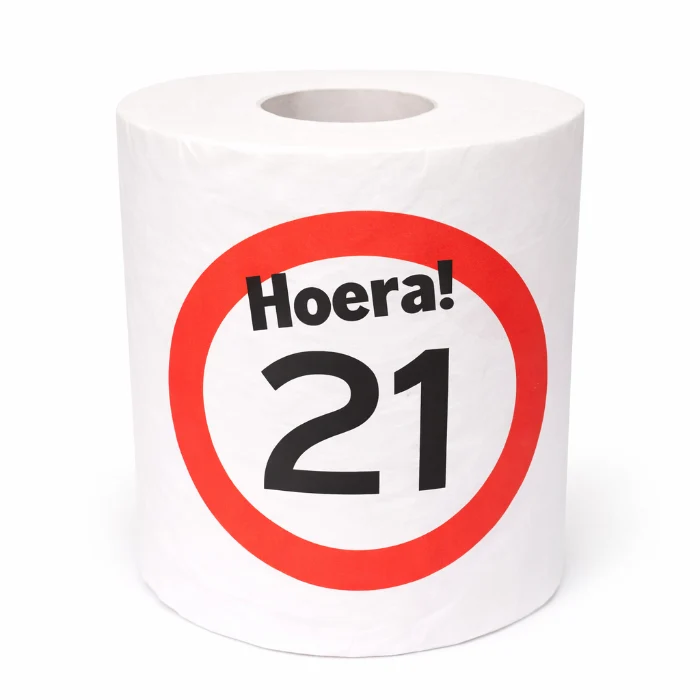 WC rol 21 jaar verkeersbord