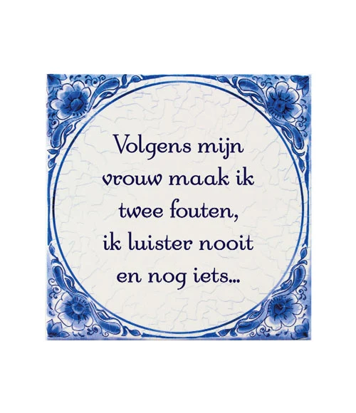 Tegel Delfts blauw - Twee fouten