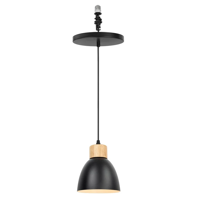 Dead Simple Recessed Can To Pendant Swap Fits Four Five Six Inch Cutouts Metal Farmhouse Light Housing With E26 Screw Adapter Dimmable Socket For Kitchen Islands And Hallways Smooth Home Refresh