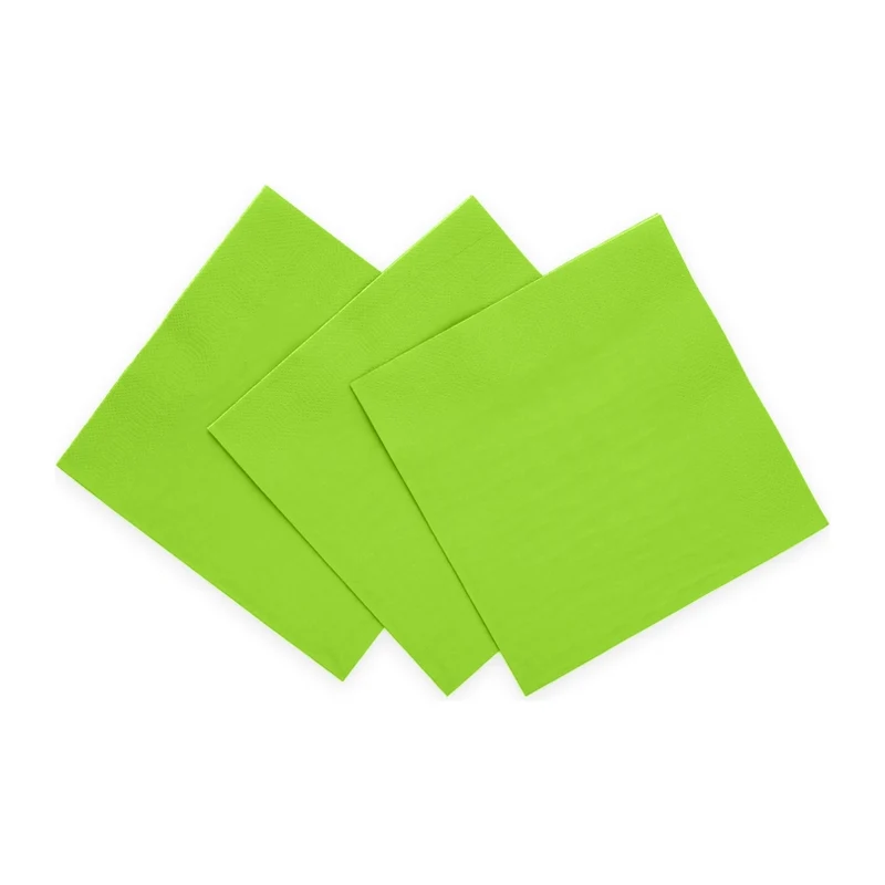 Lime groene servetten 3 laags 33cm 20 stuks