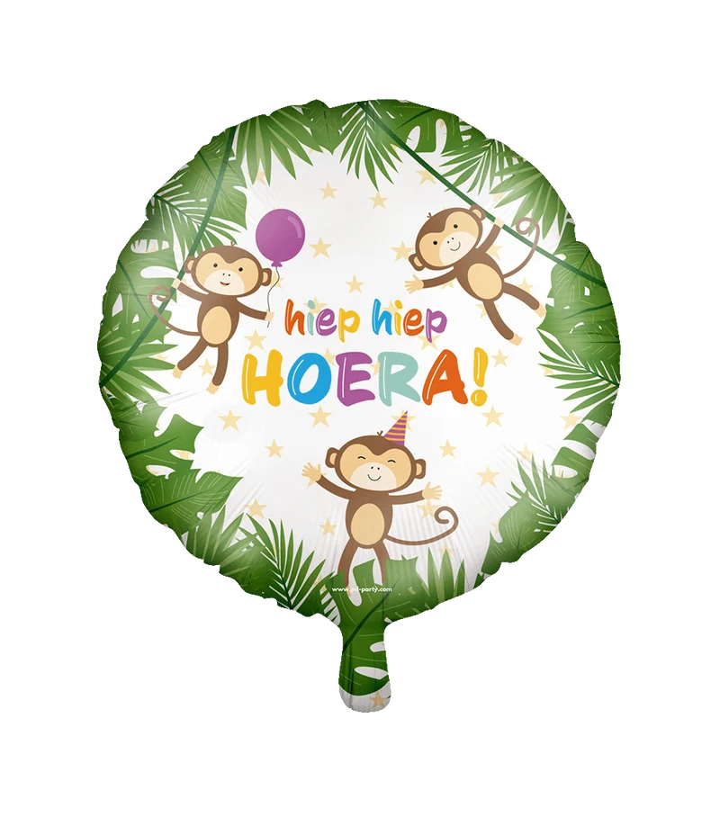Folieballon - Hiep hiep hoera 46cm
