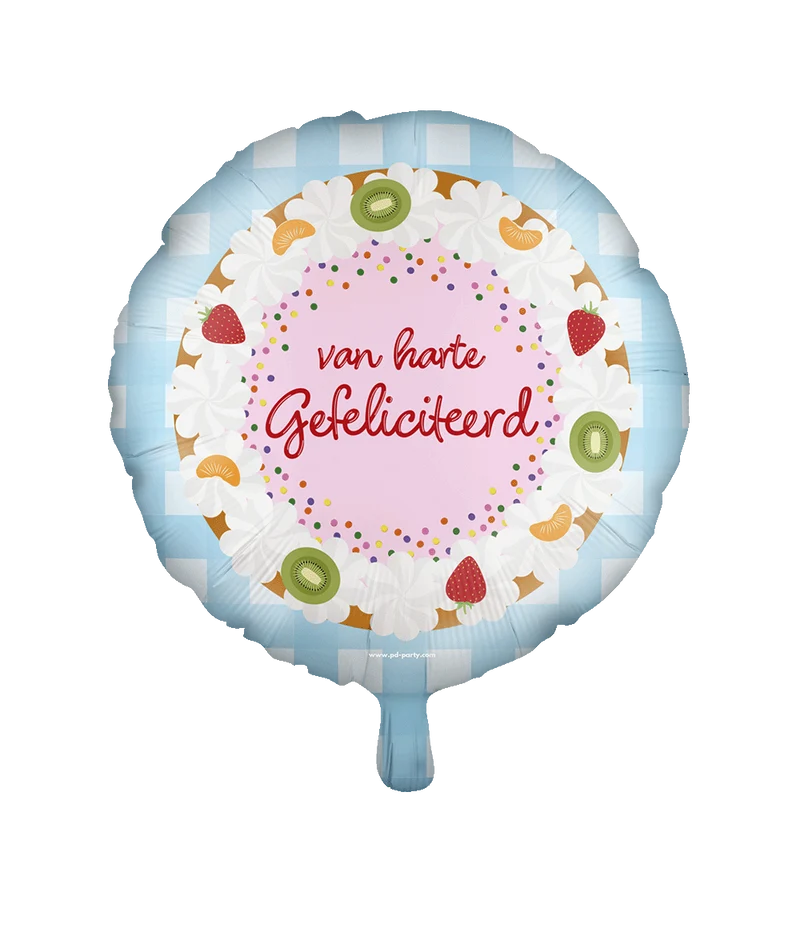 Folieballon - Gefeliciteerd Taart 46cm