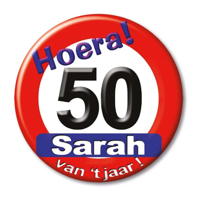 Button klein - sarah verkeersbord