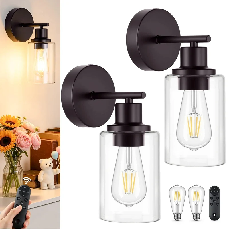 Battery Operated Wall Sconce Set Of Two Wireless Rechargeable Lighting Fixture With Hella Bright Lights Zero Drilling Install Perfect For Renter Friendly Spaces And Lowkey Home Decor Upgrades