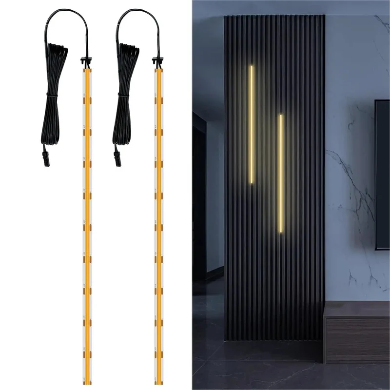 Top Notch COB LED Strip Replacement Set For Sleek Slat Wall Accents 2 Pieces 3.28 Feet Warm White 3000K Recessed Lighting Accessory Eliminate Dark Spots With Even Glow Quick Swap