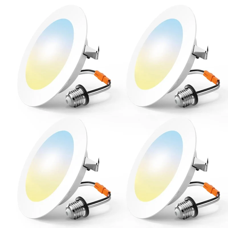 Smooth As Butter 5 Way Cct Led Recessed Can Lights 4 Inch Retrofit Kit With Effortless Dimming And Crisp Glow Perfect For No Fuss Room Refreshes And Quick DIY Ceiling Fixture Upgrades
