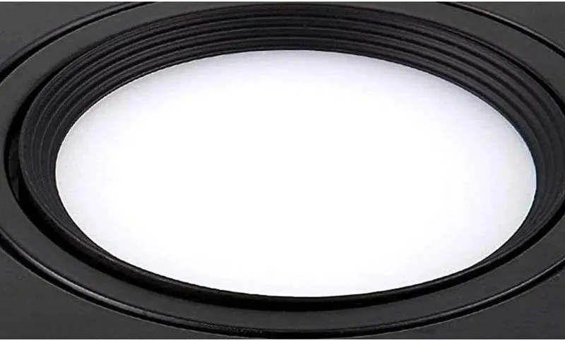 Ultra Thin Black Square Recessed Downlight Retrofit Kit Slick Install Dimmable LED Ceiling Trim For Kitchen Bedroom And Bath Crisp Neutral Glow Quick Swap No Sweat Top Tier Home Upgrade