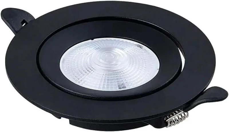 Ultra Slim Led Recessed Downlight Trim Kit Featuring Hella Bright Natural White Illumination With Smooth DIY Retrofit Installation And Super Sleek Black Aluminum Housing For Home Or Office Ceiling Fixtures