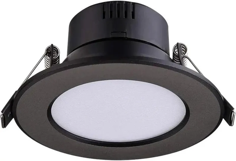 Black Aluminium Recessed Lighting Retrofit Downlights Integrated Grille Ceiling Trim Kit Sleek LED Panel Spotlight Warm White Glow Dimmable Quick Swap Design Adds Major Wow Factor To Rooms