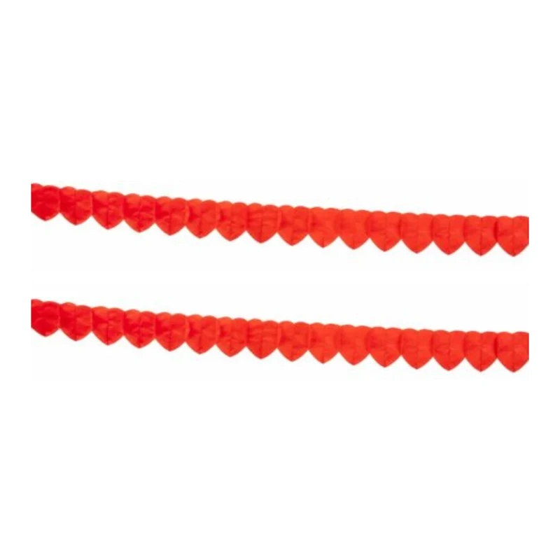 Papieren slinger Hartjes Rood - 2 stuks - 2,5 meter