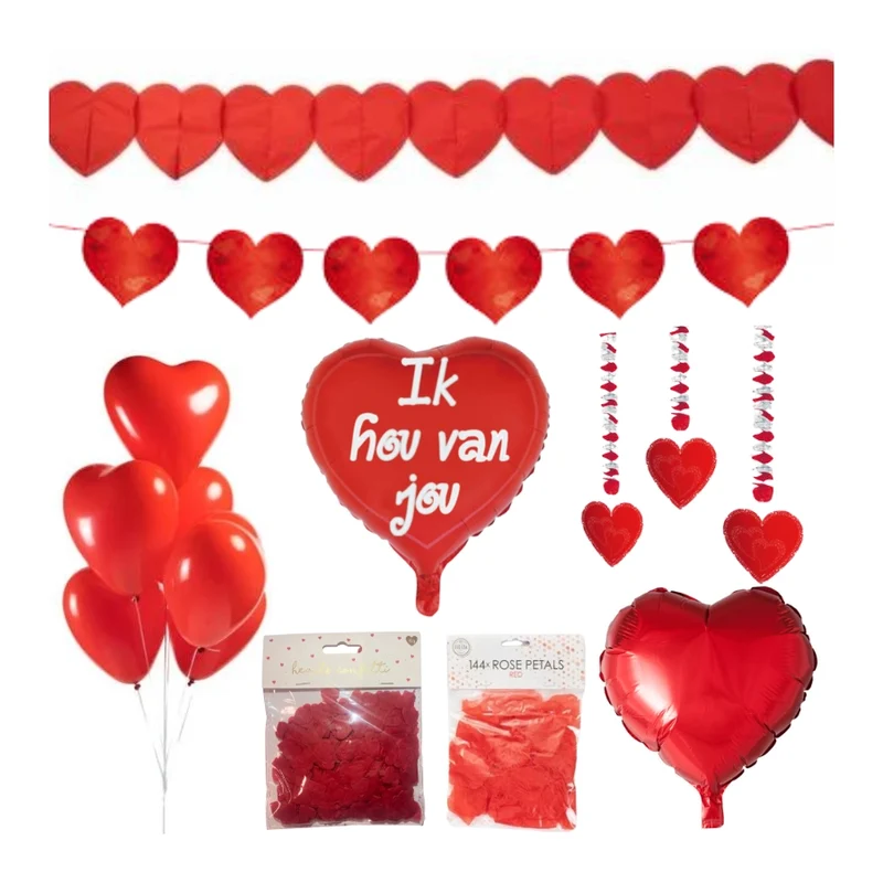 Versiering pakket Valentijnsdag Rood - 7.2