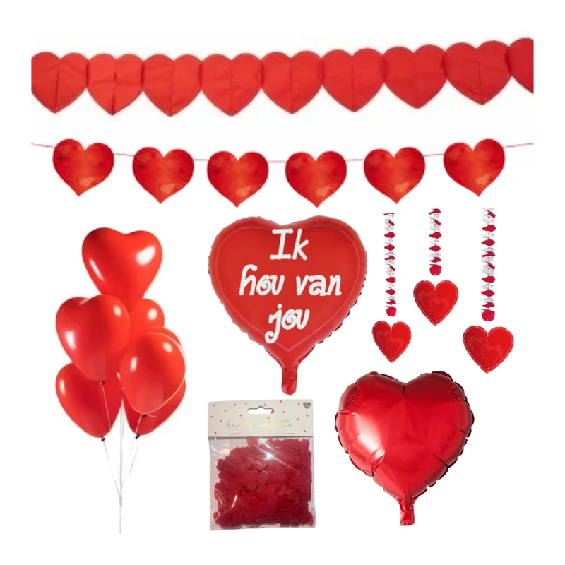 Versiering pakket Valentijnsdag Rood - 6.2