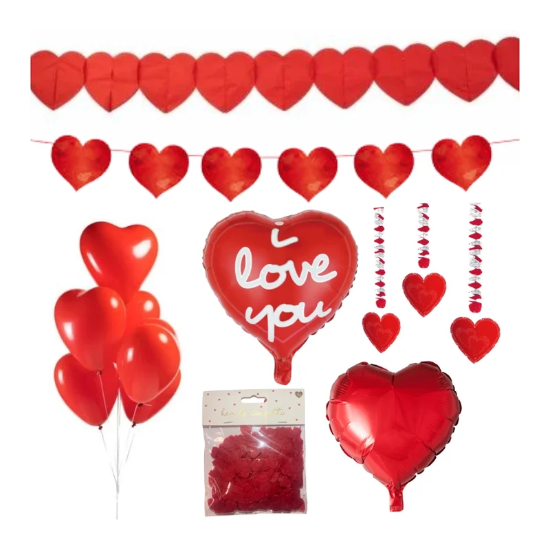 Versiering pakket Valentijnsdag Rood - 6.1