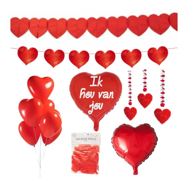 Versiering pakket Valentijnsdag Rood - 5.2