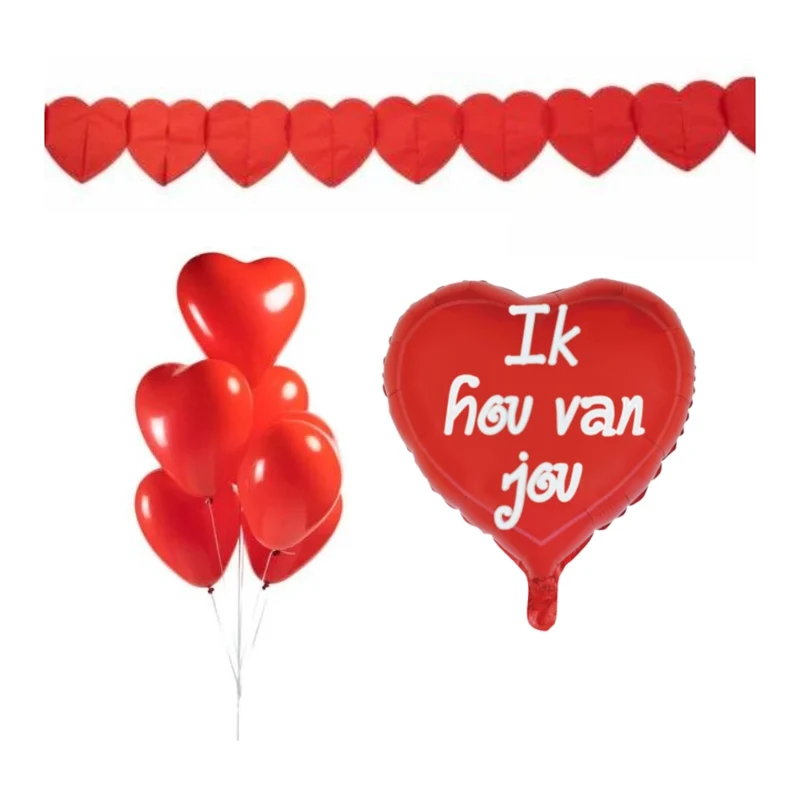 Versiering pakket Valentijnsdag Rood - 1.3