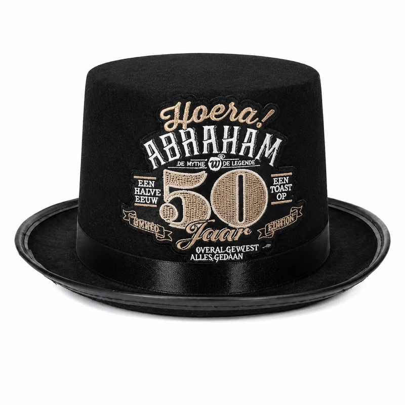 Hoge hoed Abraham 50 jaar