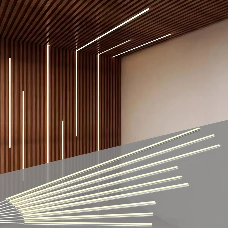 Sleek Dimmable Touch Control LED Strip Lights For Wood Slat Walls 4000K Neutral White Recessed Aluminum Channel Under Cabinet Lighting With Peel Stick Backing For A Killer Finished Look