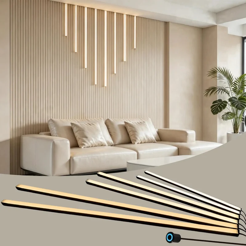 Zero Fuss Led Recessed Lighting Kit For Wood Slat Wall Panels Featuring Snap Touch Control Effortless Shade Shift From Mellow 2700K To Cool 6000K Deck Out Your Walls Today