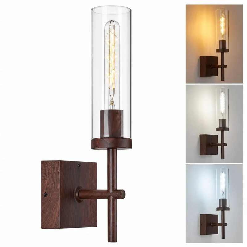 No Wire Drama Wireless Battery Operated Wall Sconce Featuring Dimmable 3CCT LED Lights Quick Install Easy Rechargeable Slick Setup For Bathroom Bedroom Hallway Or Stairway Smooth Indoor Glow