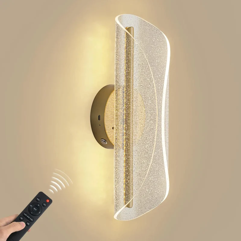 Modern Gold Wall Sconces Featuring Clean Brushed Titanium Lines And Glitter Shimmer Rechargeable Battery Operated Lighting For Dry Rooms Flat Out Stunning Upgrading Your Home Decor Vibe