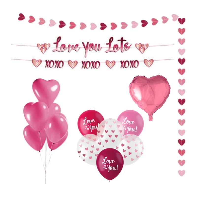 Versiering pakket Valentijnsdag Roze - 9