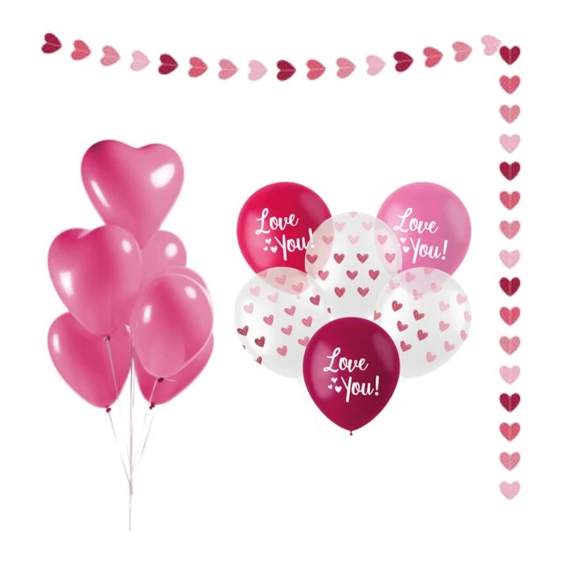 Versiering pakket Valentijnsdag Roze - 7.2