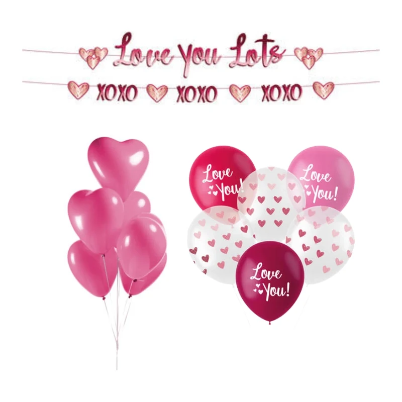 Versiering pakket Valentijnsdag Roze - 7.1