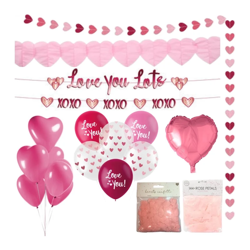 Versiering pakket Valentijnsdag Roze - 6
