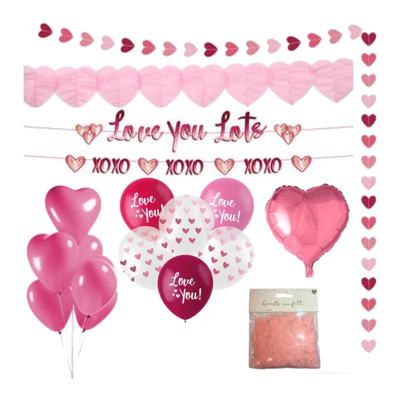 Versiering pakket Valentijnsdag Roze - 5.2