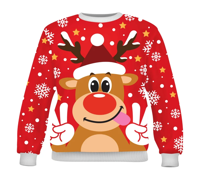 Foute Kerst trui Rudolf Peace Heren