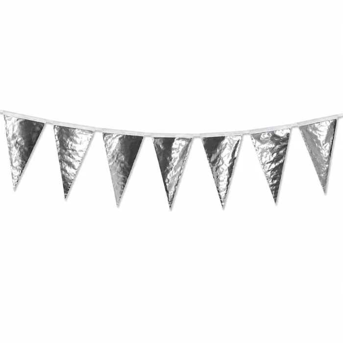 Vlaggenlijn zilver - 10m (20 vlaggen)
