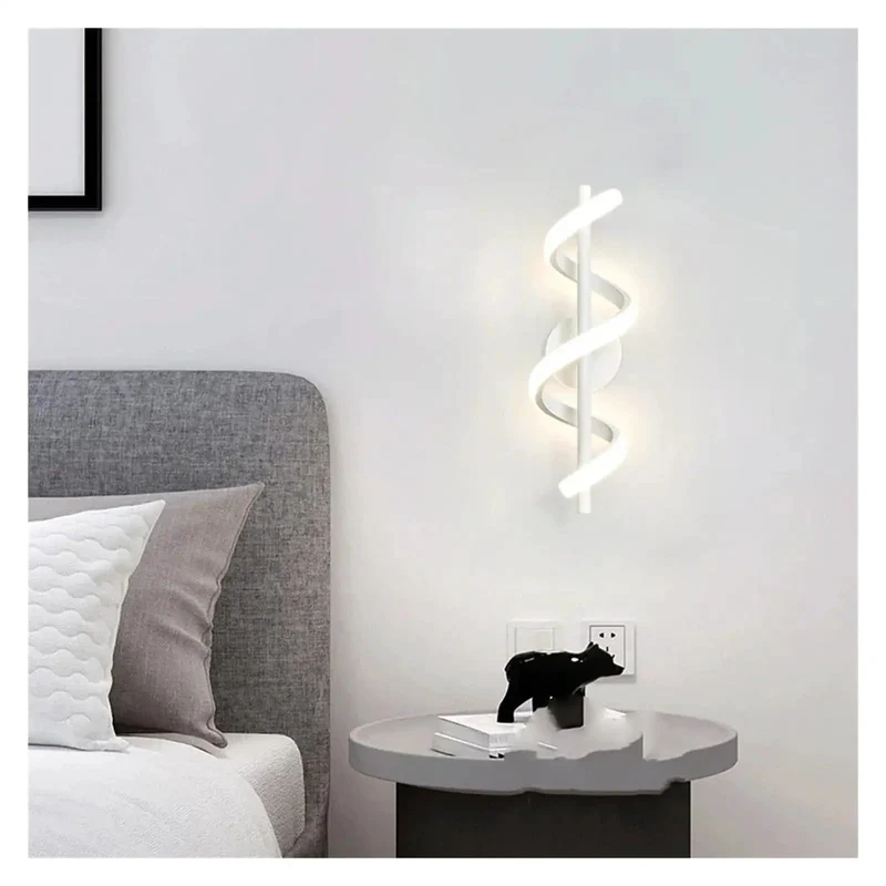 Total Home Flex Luxe LED Wall Sconce With Sharp Black And White Panels For Bedroom Bedside Living Room Warm Glare Quick Mount Indoor Decor Fixture H40 Cm For Staircases Along Hallways