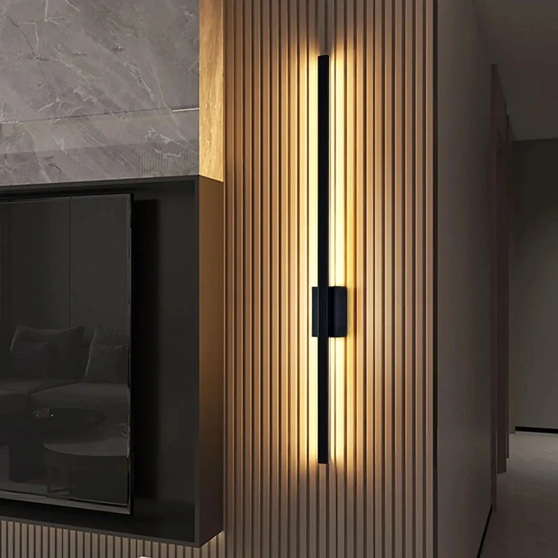 Modern Rectangular Led Wall Sconce In Matte Black Metal And Clear Acrylic Drops A Legit Warm Glow Perfect For Casual Bedroom Reading Or Chill Entryway Accent Lighting Fixtures