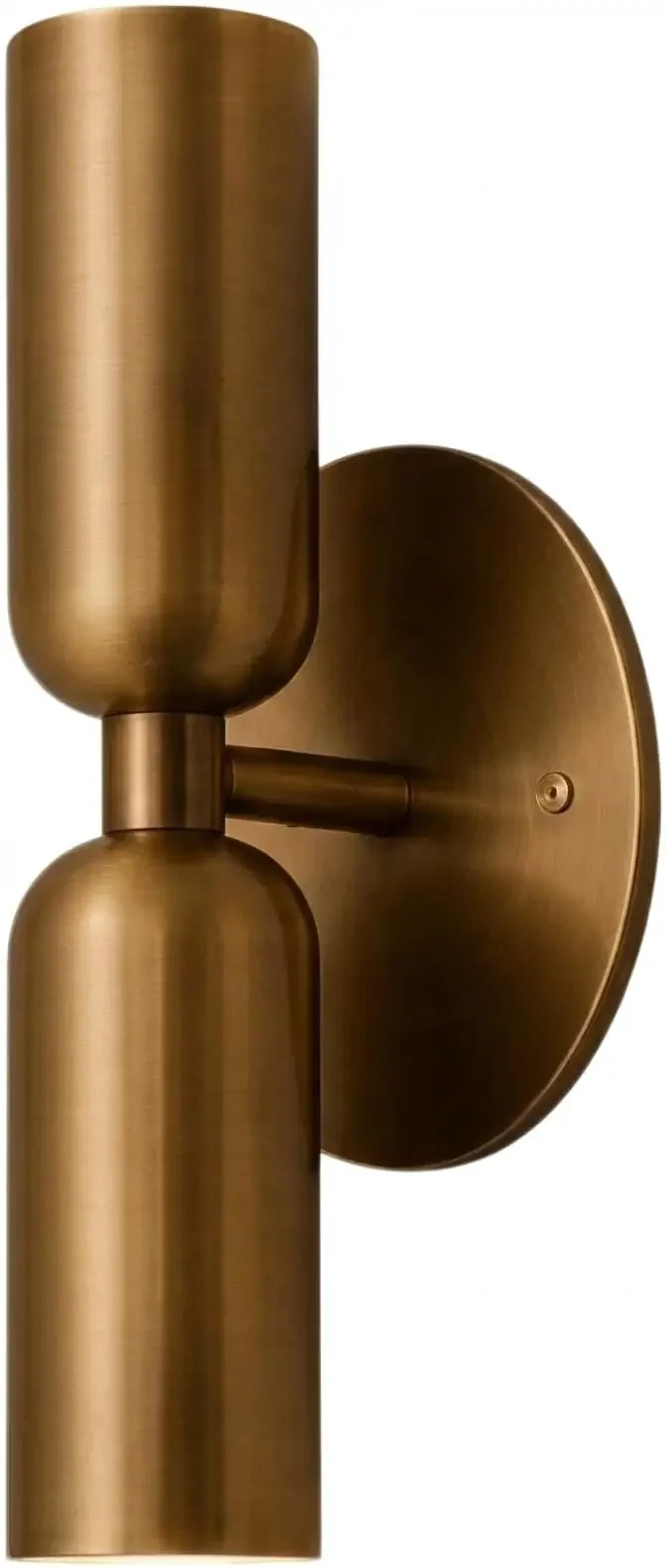 Top Tier Brushed Brass Wall Sconce With Sleek Mid Century Cylinder Design Serving Cool Up And Down Ambient Lighting That Absolutely Levels Up Your Bedroom Or Living Room