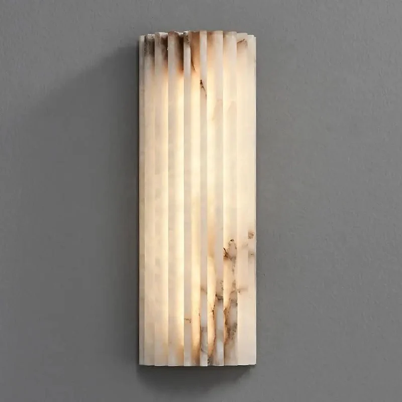 New Top Tier Alabaster Wall Sconce With Sleek Nordic Lines And Bright Led Lights To Give Your Living Room Balcony Or Modern Apartment Serious Glow Vibes