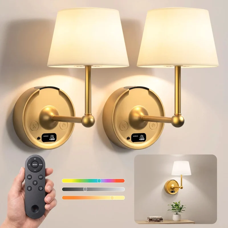 Ditch The Cord Clutter Forever With These Smooth Installing Wireless Sconces Featuring Smart Remote Dimming And Twelve Fresh Rgb Moods Perfect for Bedroom Apartment Rental and Hallway Home Decor Game Changer