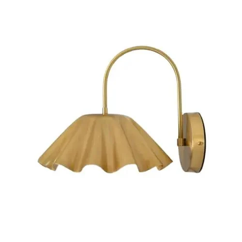Handcrafted Sculptural Brass Wall Sconce With Bold Floral Curve And Matte Black Finish For Bedroom And Living Room As Modern Bedside Light To Bring Top Tier Vibes And Serious Style To Any Room
