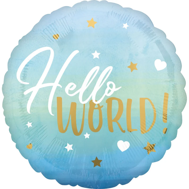 Folieballon rond oh baby boy - girl