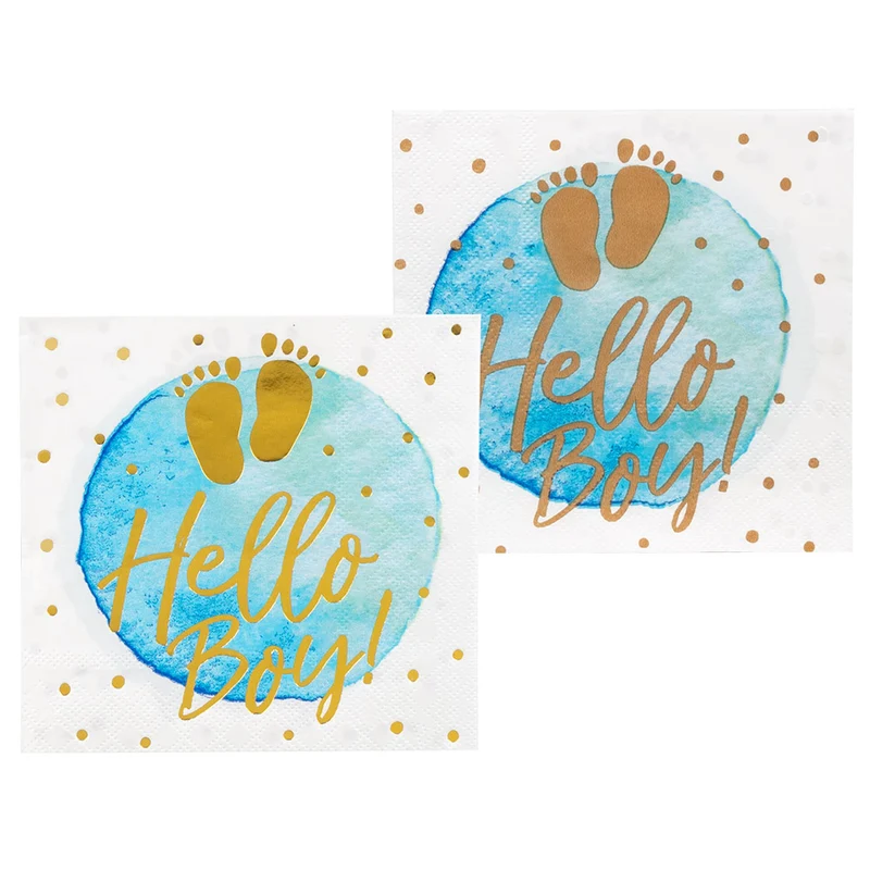 Servetten Hello boy - girl