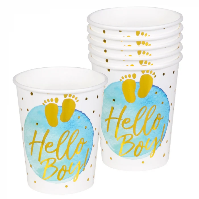 Bekers hello boy - girl 6 stuks