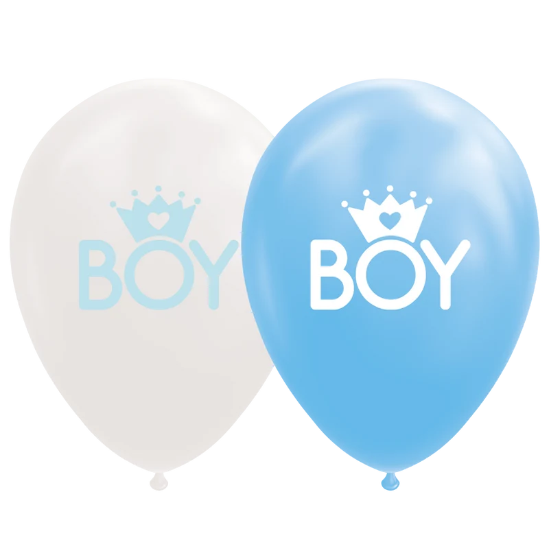Ballonnen 'boy" blauw-wit