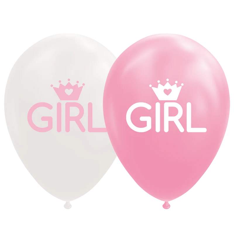 Geboorte ballonnen girl 8st