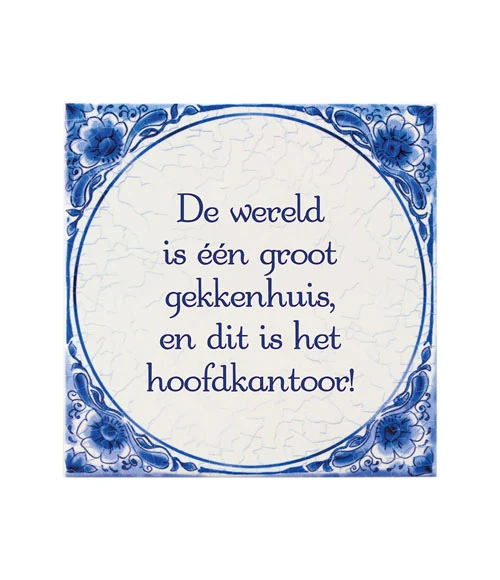 Tegel Delfts blauw - Gekkenhuis