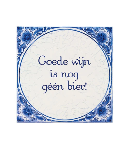 Tegel Delfts blauw - Wijn