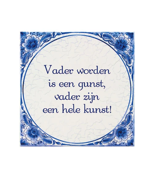 Tegel Delfts blauw - Vader worden