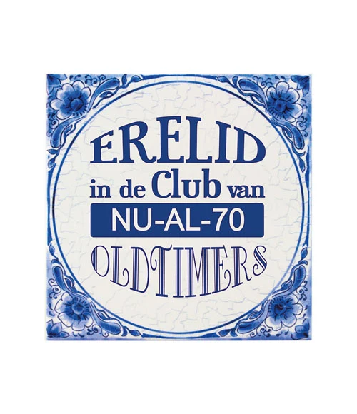 Tegel Delfts blauw - Nu al 70