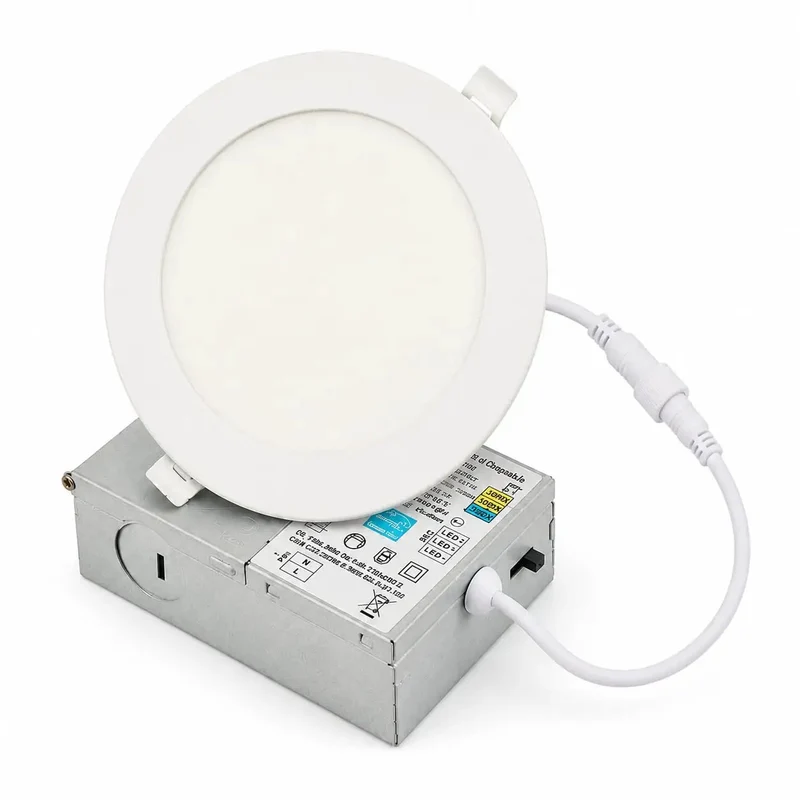 Hella Bright 6 Inch Led Recessed Ceiling Downlight With Integrated Junction Box 3Cct Adjustable Color Temperature Dimmable Slick Ultra Thin Profile Big Time Output For Easy Home Makeover
