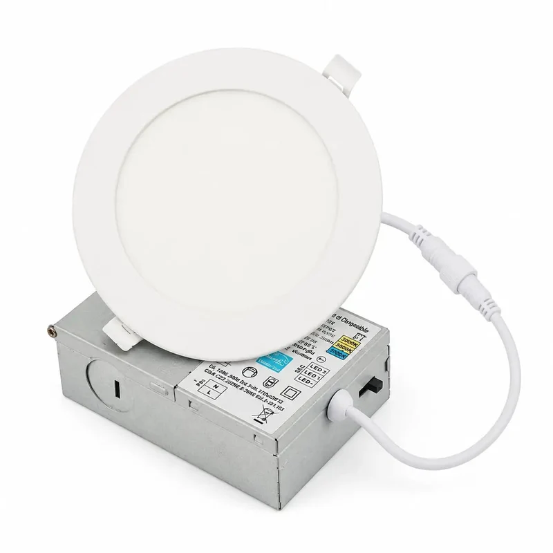 4 Inch Led Recessed Ceiling Downlight With Junction Box Offering 3Cct Switchable Color Temperatures And Dimmable Ultra Slim Profile Kicking Out 850 Lumens Of Killer Illumination Perfect For Homes And Workspaces