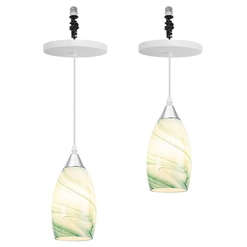 No Fuss Glass Farmhouse Recessed Light Conversion Kit Turns Standard Can Lighting Into Statement Pendant Fixtures Quick E26 Adapter Swap Flips The Script On Boring Overhead Illumination Setup