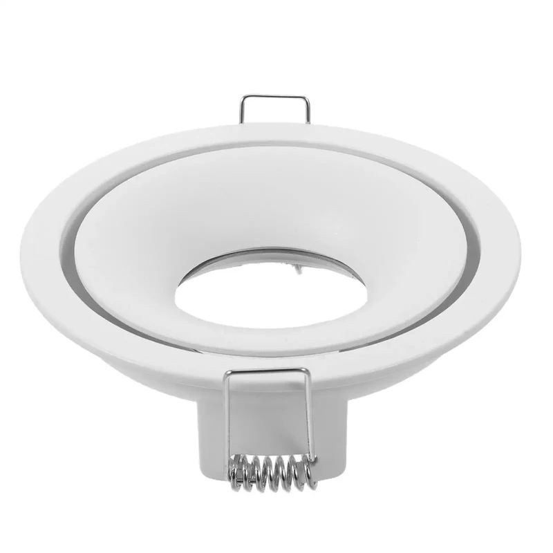 Mr16 Gu10 Recessed Lighting Trims Spotlight Downlight Holder Eyeball Retrofit Mounting Frame White Finish Quick Swap No Mess Install Universal Ceiling Spotlight Fixture Upgrade For Home Rooms